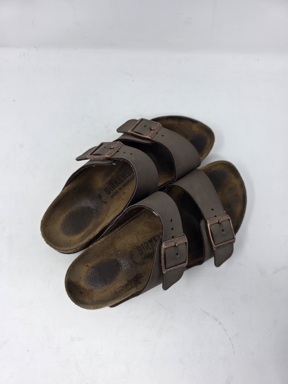 Birkenstock Arizona Mocha Birko-Flor Two Strap Sandals EU 35 US 4